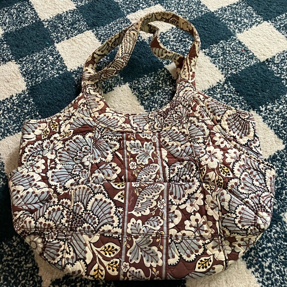 Vera Bradley Slate Blooms medium tote purse hobo - Picture 2 of 6